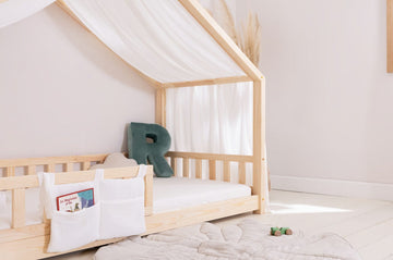 Baldachim do łóżka domek – Off White – model DK