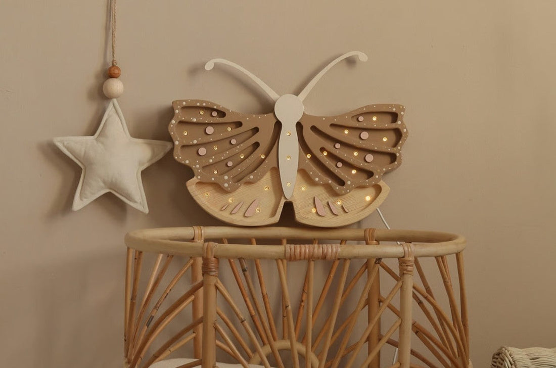 Lampka nocna LED Motyl Cappuccino – Little Lights