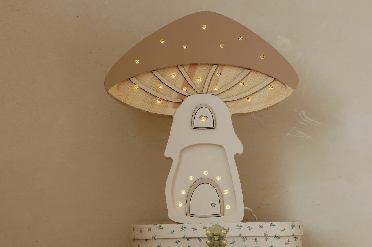 Lampka nocna LED Grzybek Cappuccino – Little Lights